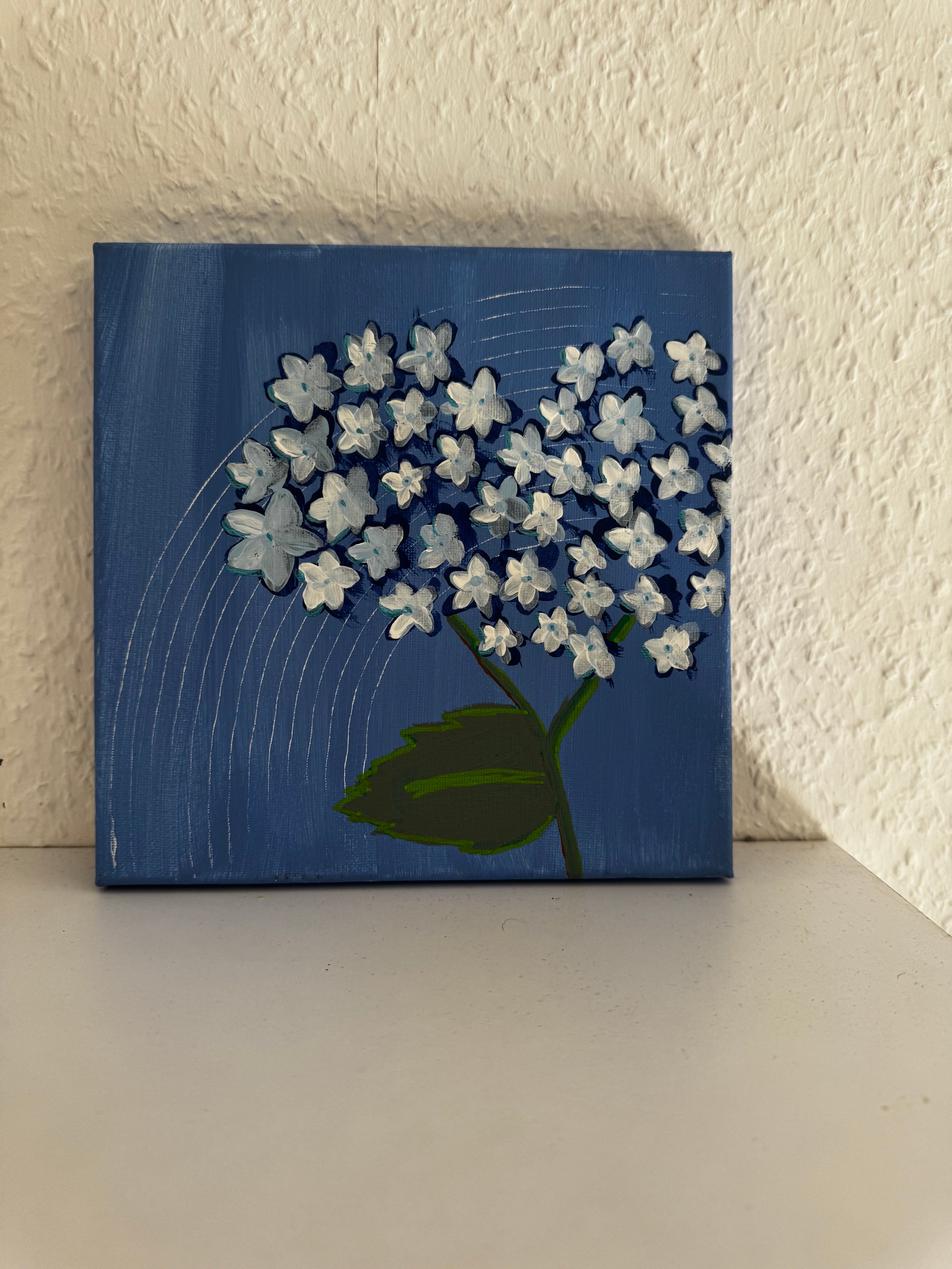 Blaues Flüstern 20x20cm