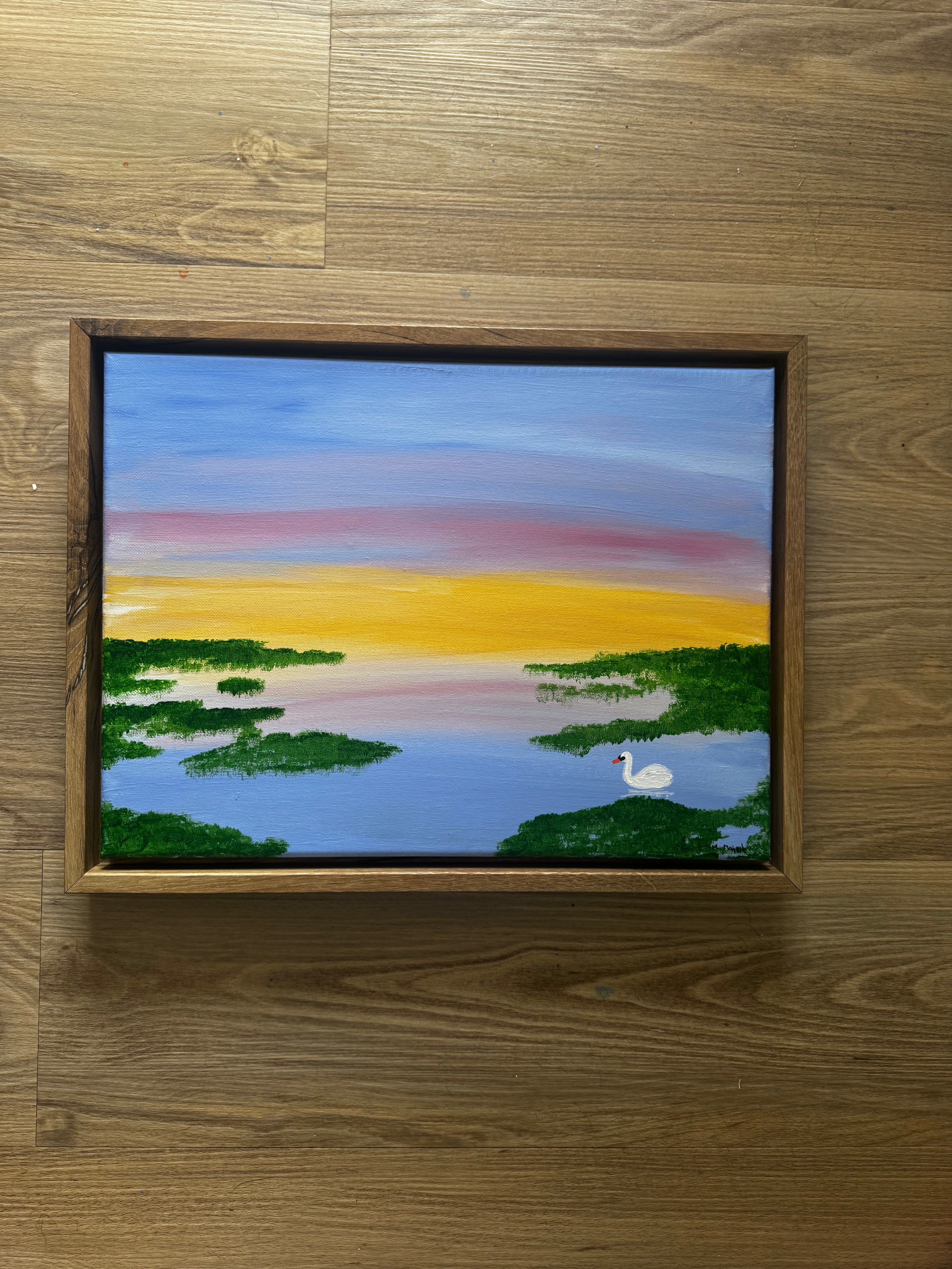 Goldene Stille 24x30 cm gerahmt