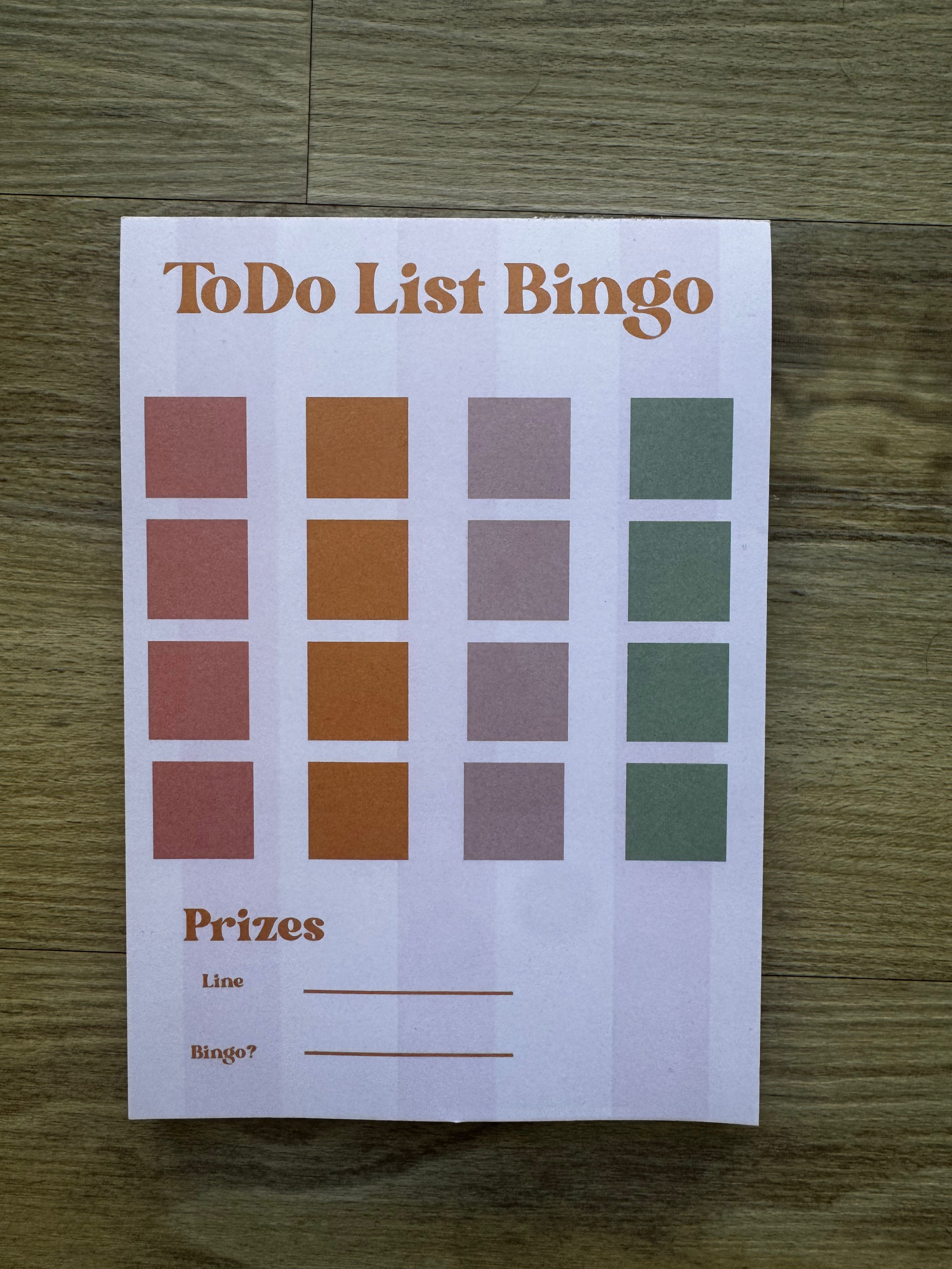 To Do List Bingo – Spielerischer To-do-Planer für mehr Motivation