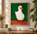 „Gute Laune auf zwei Füßen“ – Original Acrylgemälde mit Ente 30x40cm